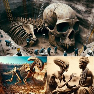 HOT NEWS: Giant Skeletons Unearthed in the Gobi Desert: Evidence of an Ancient Alien Civilization?.