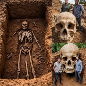 The Unearthed Enigma: 5,500-Year-Old Grave Reveals Ancient Giant with a Towering 10-Meter Skeleton.