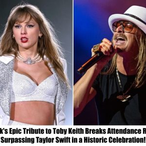 HOT NEWS: Kid Rock's Epic Tribute to Toby Keith Breaks Attendance Records, Surpassing Taylor Swift in a Historic Celebration!..