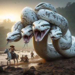 Terrifying Discovery: Giant 9-Headed Snake Emerges, Menacing an Entire Village.